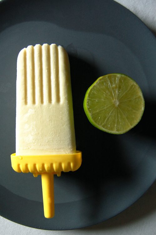 Key lime pie popsicles taste like the classic dessert, even though they're made with regular limes.