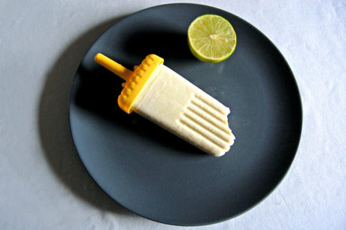 Key lime pie popsicles taste like the classic dessert, even though they're made with regular limes.