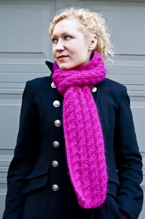 reversible cable scarf knitting pattern
