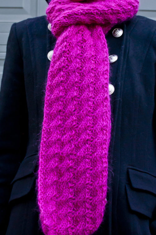 Reversible Cable Scarf Knitting Pattern - DIY in PDX