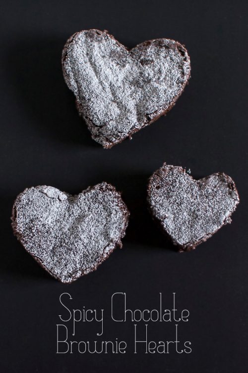 Spicy Chocolate Brownie Hearts