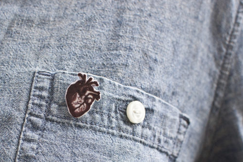 Make a DIY anatomical heart pin with this tutorial and free printable