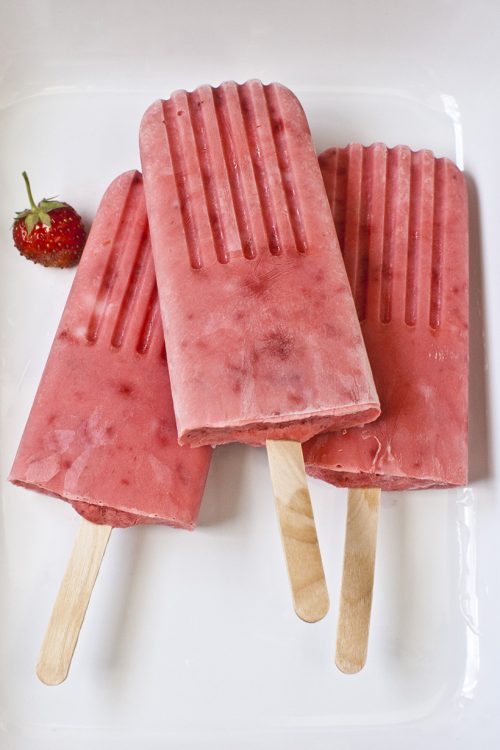 Strawberry lime popsicles recipe