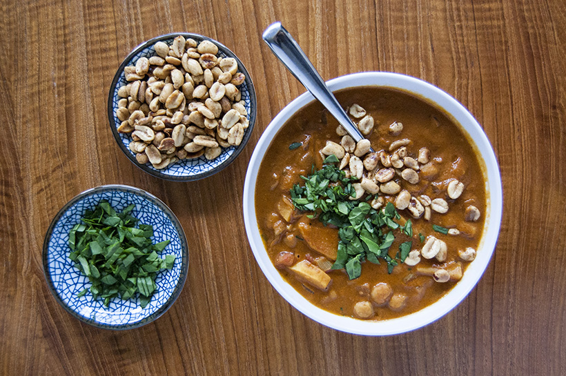 This vegan African peanut soup is a delicious, hearty soup that's perfect for cold weather