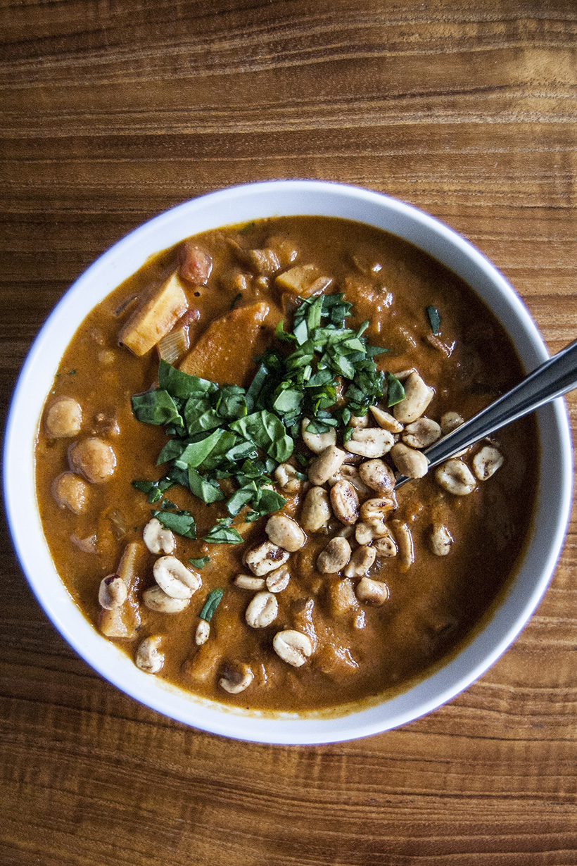 This vegan African peanut soup is a delicious, hearty soup that's perfect for cold weather