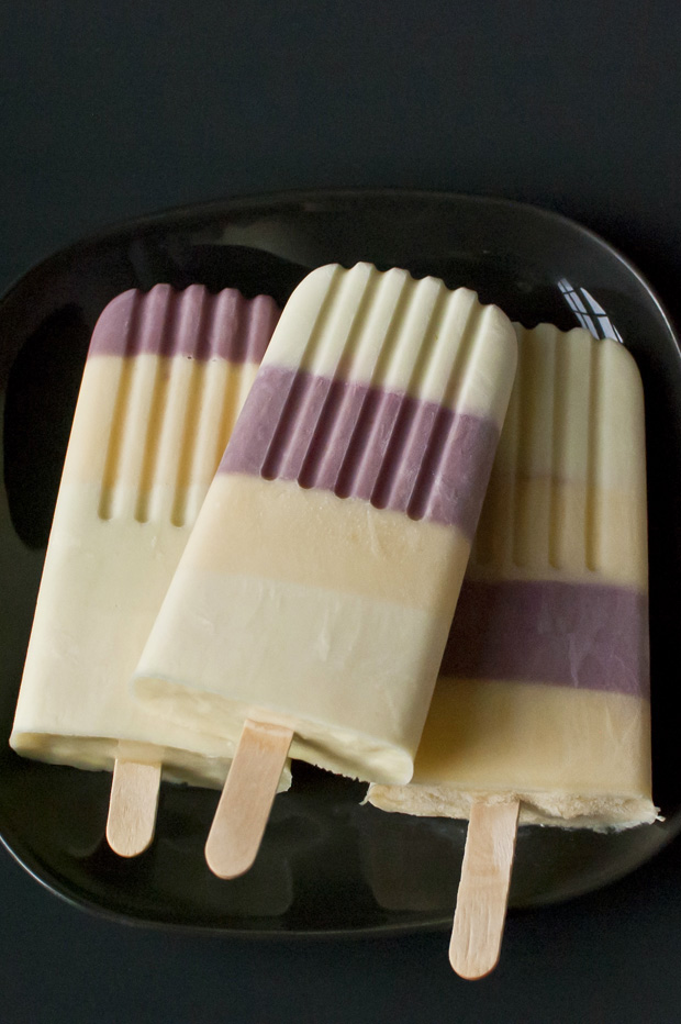 These fun citrus stripe popsicles give you the taste of lemons, limes, and oranges, all in one creamy frozen treat.