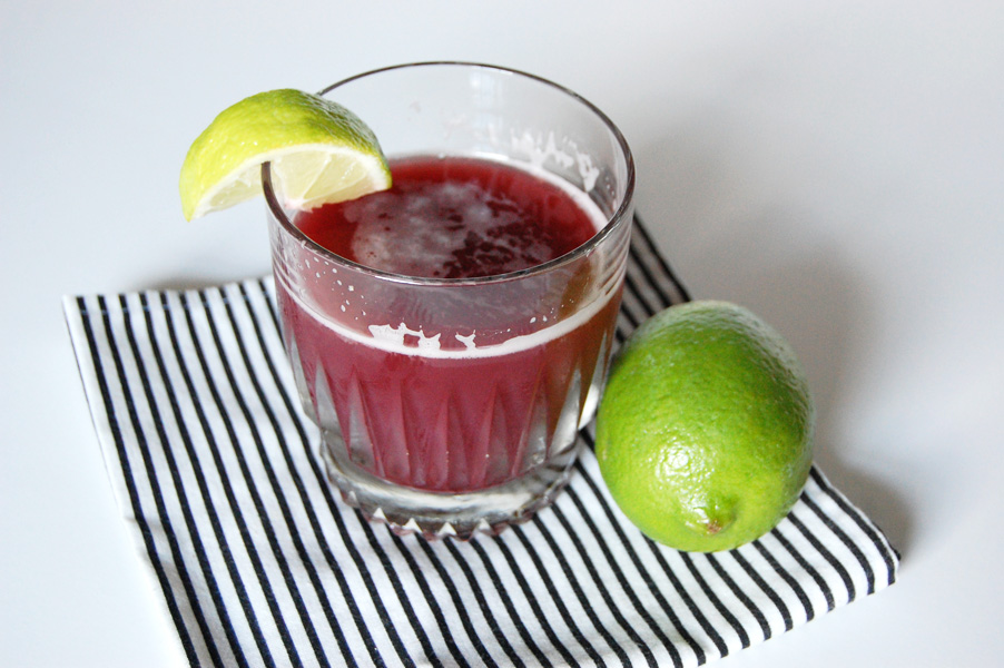 ginger lime pomegranate cocktail recipe