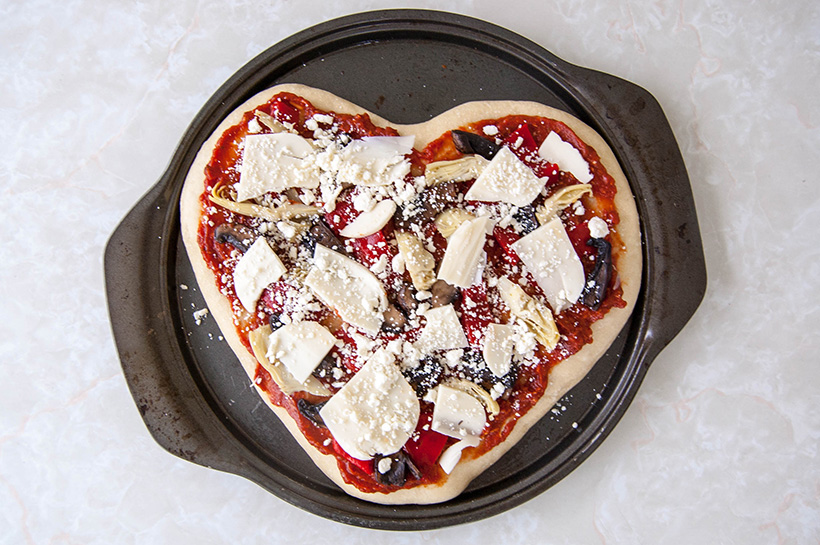 Valentine's Day idea: Make heart-shaped pizza
