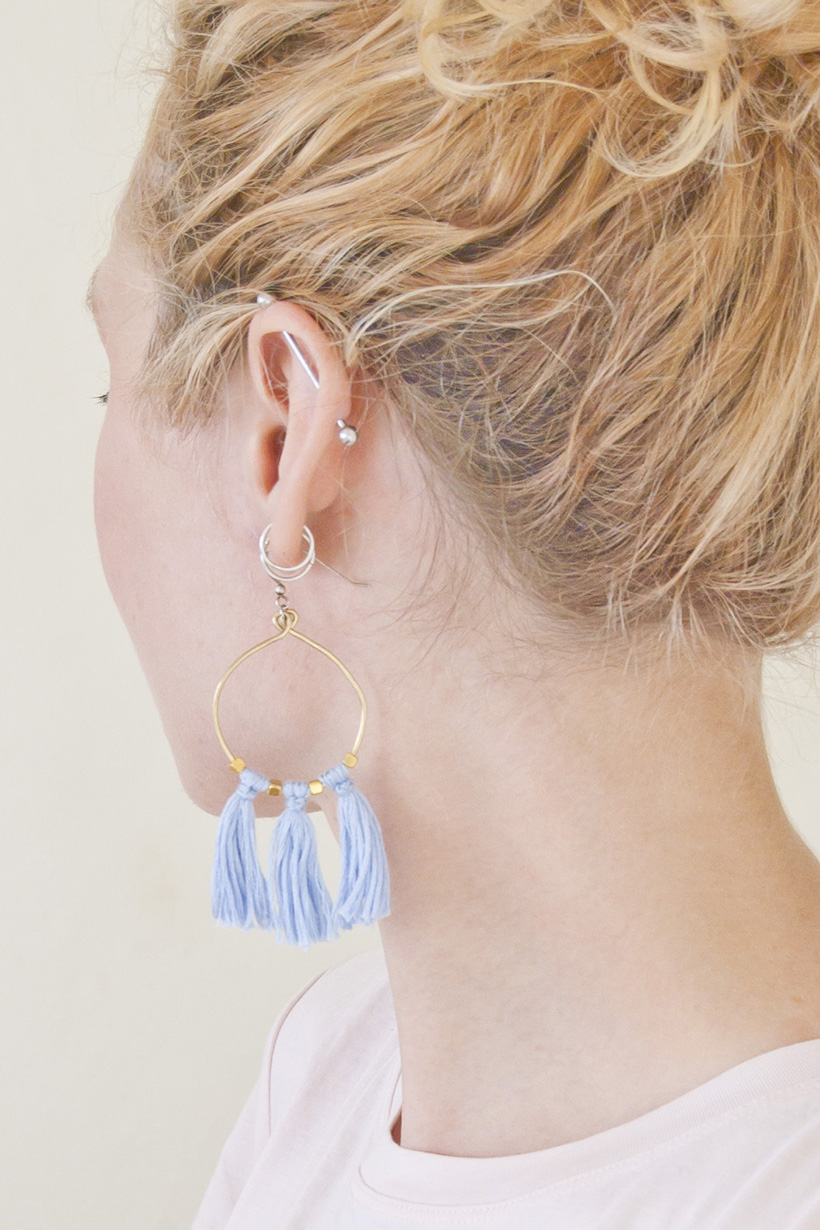 Learn how to make these beaded tassel earrings