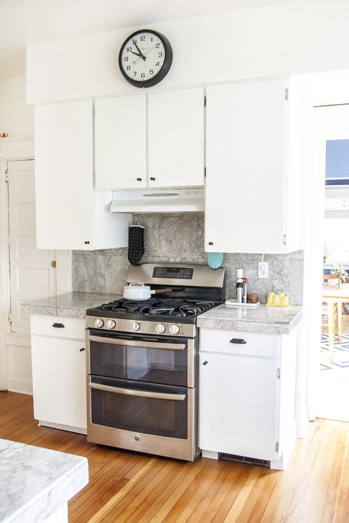 DIY kitchen makeover: painted cabinets