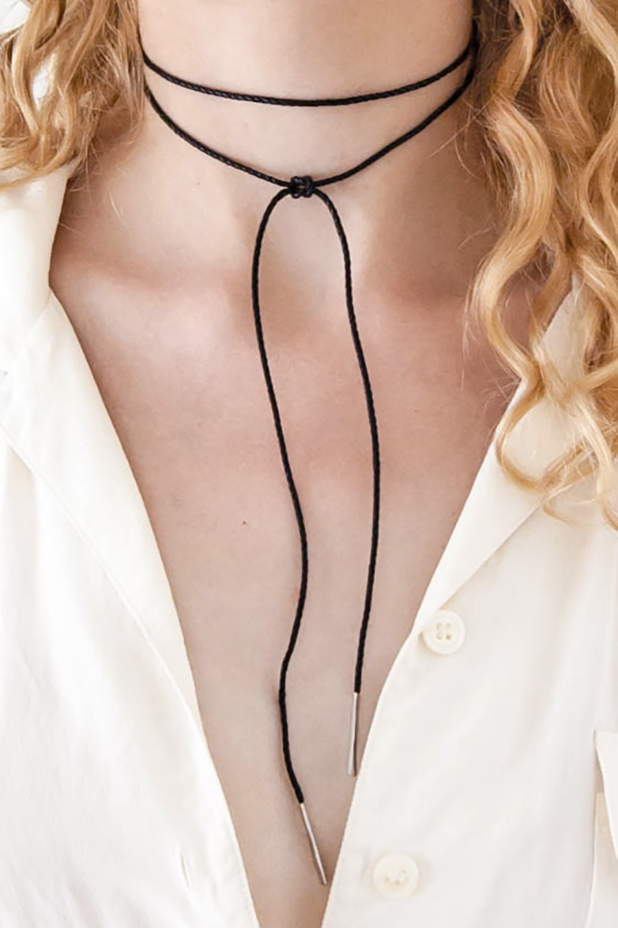 DIY bolo wrap necklace