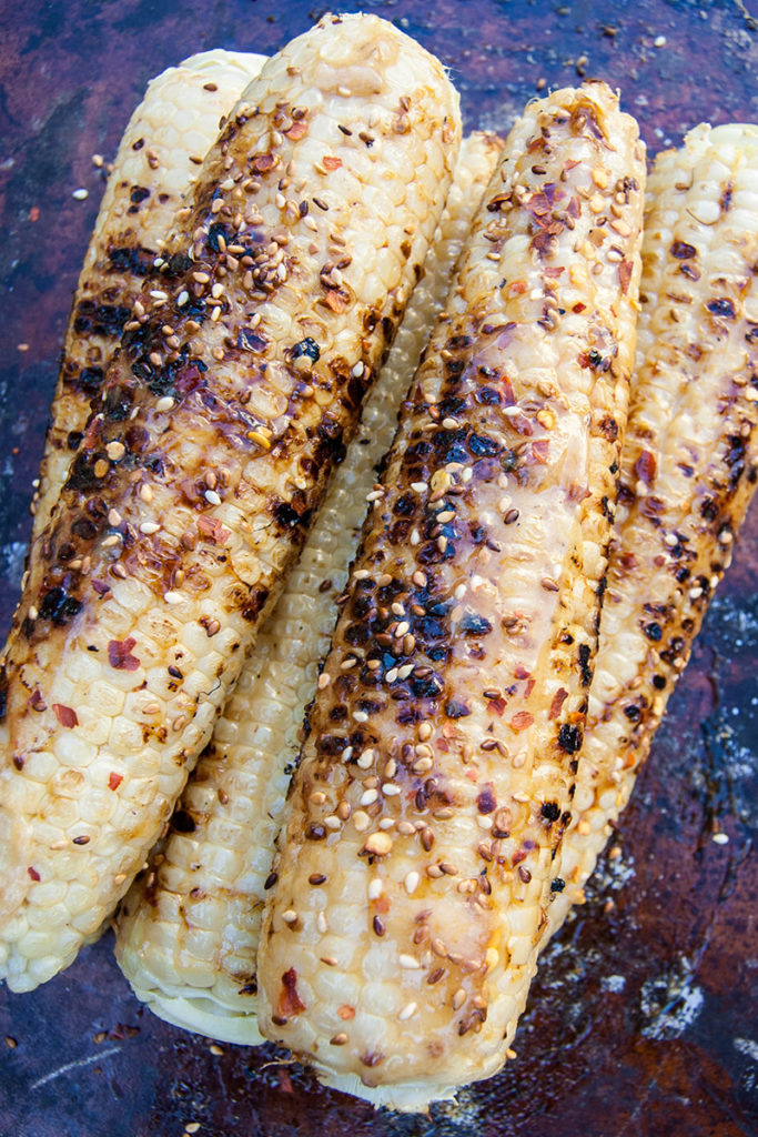 Carmelized Honey Miso Butter Grilled Corn