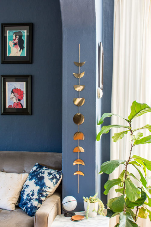 Easy Metal DIY Moon Phases Wall Hanging