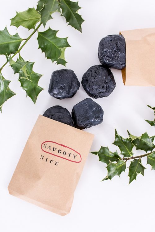 Make this lump of coal soap for that person who made it onto the naughty list this year. #DIY #gift #holidays #Christmas #soap #DIYGift