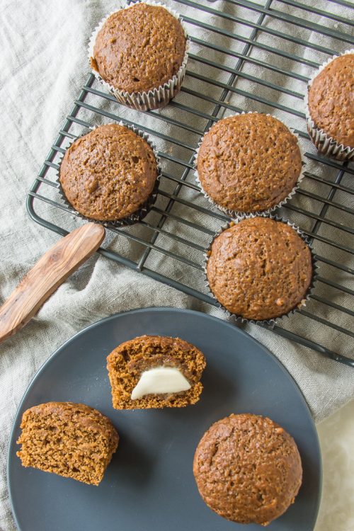 These light and fluffy gingerbread muffins are plant-based, dairy-free, and egg-free, but they still have plenty of gingerbread flavor.