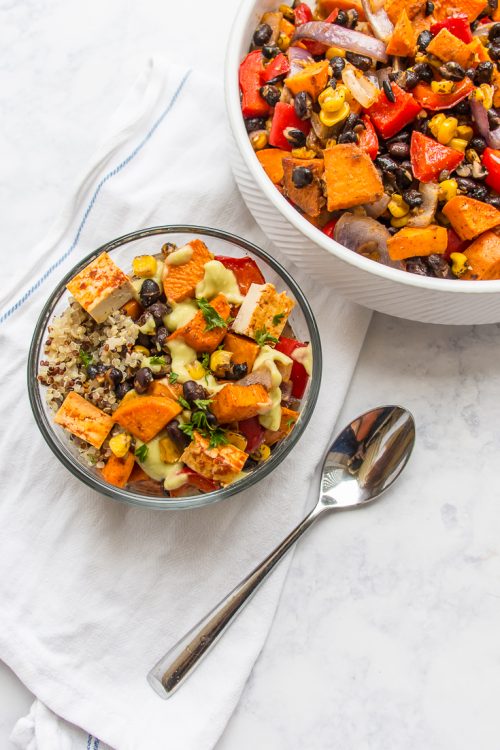 This sheet pan meal of sweet potato and black bean hash can be dinner on its own, but you can also use it to make a variety of other meals.